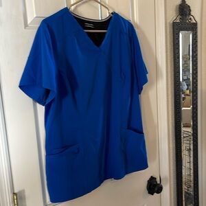 XL Royal blue scrub top